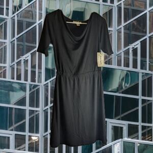 Derek Heart S NWT  Stretch, Black, Cowl neck, elastic waist sweater dress. Fall